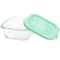 Martha Stewart Square Glass Storage Containers with Mint Lids